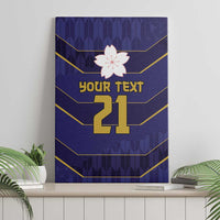 Japan Pacific Rugby 2022-23 Custom Canvas Wall Art Blue Sakura Japanese Wave Pattern LT9 - Polynesian Pride