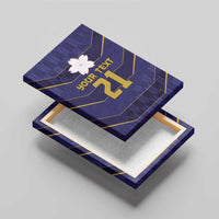 Japan Pacific Rugby 2022-23 Custom Canvas Wall Art Blue Sakura Japanese Wave Pattern LT9 - Polynesian Pride
