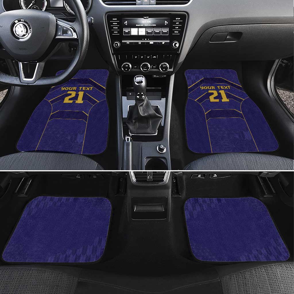 Japan Pacific Rugby 2022-23 Custom Car Mats Blue Sakura Japanese Wave Pattern LT9 Set 4pcs Blue - Polynesian Pride