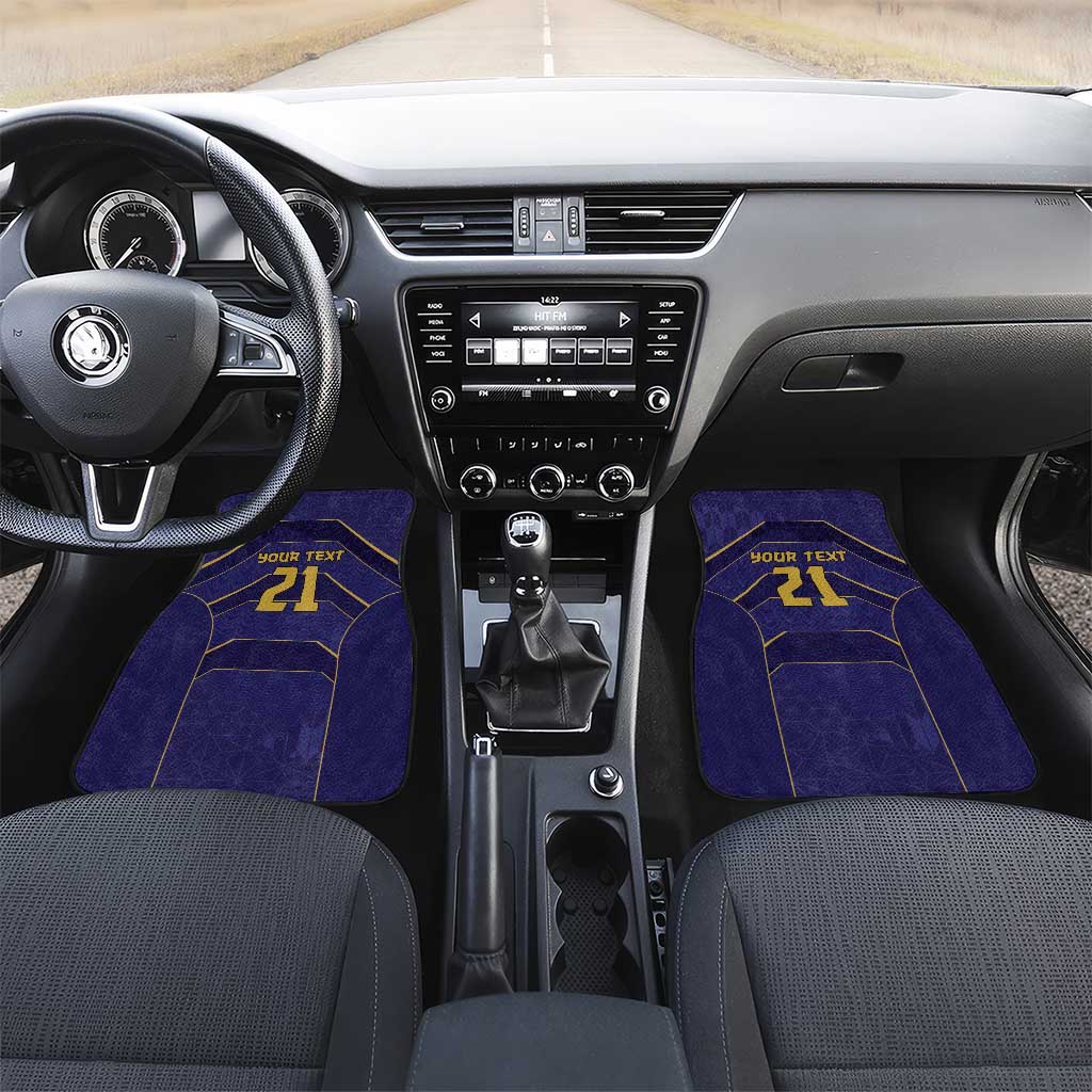 Japan Pacific Rugby 2022-23 Custom Car Mats Blue Sakura Japanese Wave Pattern LT9 Set 2pcs - Front Blue - Polynesian Pride
