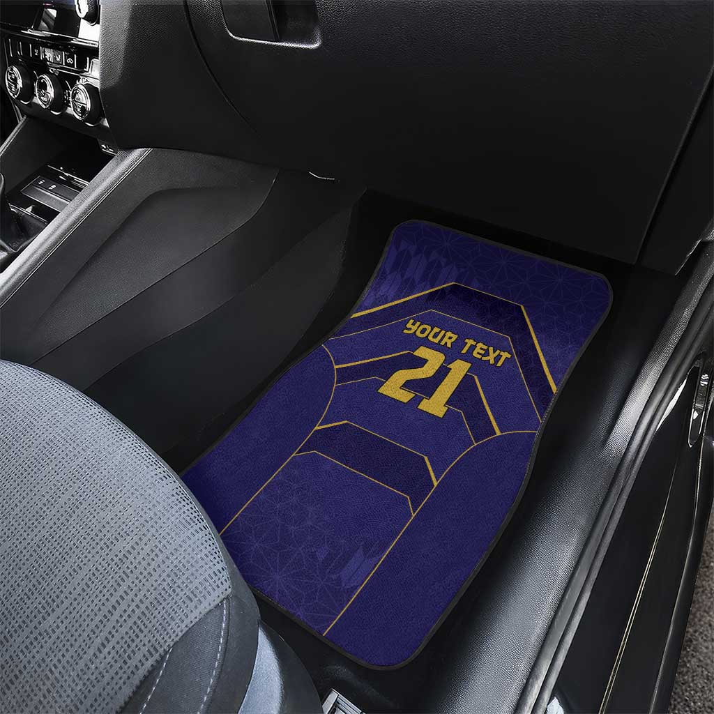 Japan Pacific Rugby 2022-23 Custom Car Mats Blue Sakura Japanese Wave Pattern LT9 - Polynesian Pride