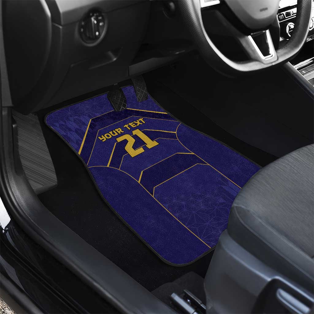 Japan Pacific Rugby 2022-23 Custom Car Mats Blue Sakura Japanese Wave Pattern LT9 - Polynesian Pride