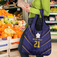 Japan Pacific Rugby 2022-23 Custom Grocery Bag Blue Sakura Japanese Wave Pattern LT9 - Polynesian Pride