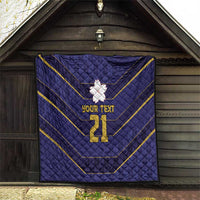 Japan Pacific Rugby 2022-23 Custom Quilt Blue Sakura Japanese Wave Pattern