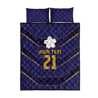 Japan Pacific Rugby 2022-23 Custom Quilt Bed Set Blue Sakura Japanese Wave Pattern