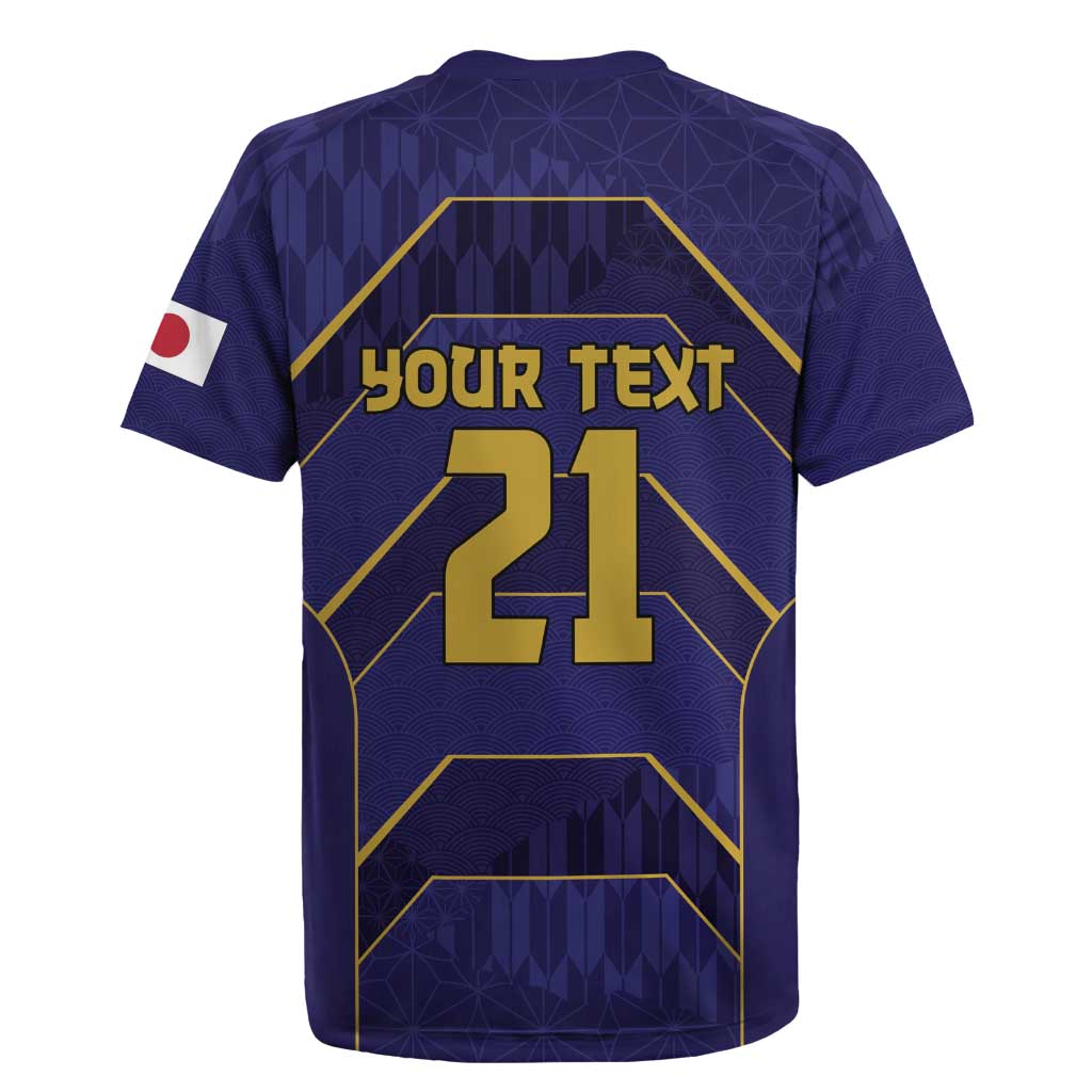 Japan Pacific Rugby 2022-23 Custom Rugby Jersey Blue Sakura Japanese Wave Pattern LT9 - Polynesian Pride