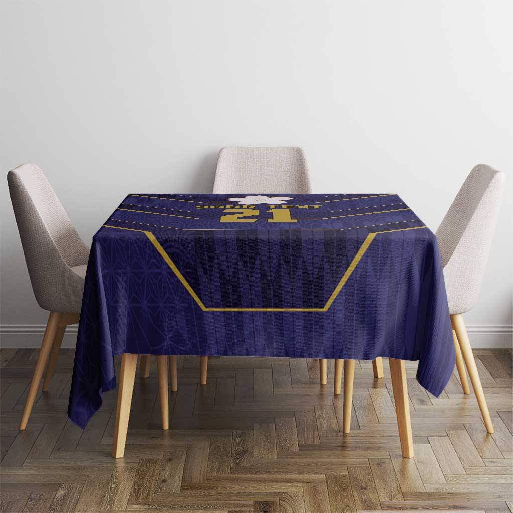 Japan Pacific Rugby 2022-23 Custom Tablecloth Blue Sakura Japanese Wave Pattern LT9 - Polynesian Pride