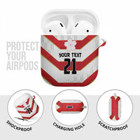 Japan Pacific Rugby 2022-23 Custom AirPods Case Red Sakura Japanese Wave Pattern LT9 - Polynesian Pride