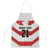 Japan Pacific Rugby 2022-23 Custom Apron Red Sakura Japanese Wave Pattern LT9 Red - Polynesian Pride