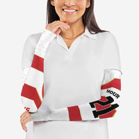 Japan Pacific Rugby 2022-23 Custom Arm Sleeves Red Sakura Japanese Wave Pattern - Polynesian Pride