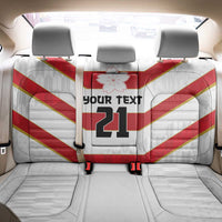 Japan Pacific Rugby 2022-23 Custom Back Car Seat Cover Red Sakura Japanese Wave Pattern