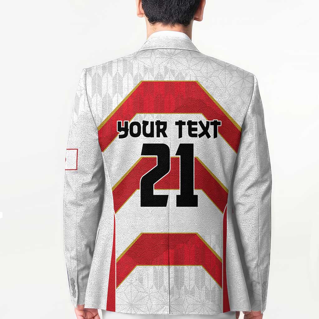 Japan Pacific Rugby 2022-23 Custom Blazer Red Sakura Japanese Wave Pattern - Polynesian Pride
