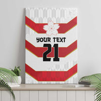 Japan Pacific Rugby 2022-23 Custom Canvas Wall Art Red Sakura Japanese Wave Pattern LT9 - Polynesian Pride