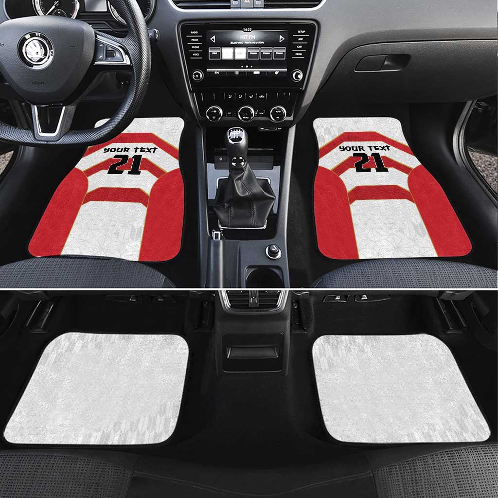 Japan Pacific Rugby 2022-23 Custom Car Mats Red Sakura Japanese Wave Pattern LT9 Set 4pcs Red - Polynesian Pride