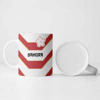 Japan Pacific Rugby 2022-23 Custom Ceramic Mug Red Sakura Japanese Wave Pattern LT9 - Polynesian Pride
