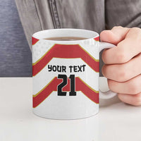 Japan Pacific Rugby 2022-23 Custom Ceramic Mug Red Sakura Japanese Wave Pattern LT9 - Polynesian Pride