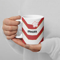 Japan Pacific Rugby 2022-23 Custom Ceramic Mug Red Sakura Japanese Wave Pattern LT9 - Polynesian Pride