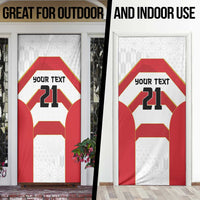 Japan Pacific Rugby 2022-23 Custom Door Cover Red Sakura Japanese Wave Pattern LT9 - Polynesian Pride