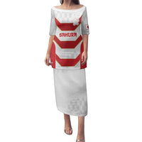 Japan Pacific Rugby 2022-23 Custom Family Matching Puletasi and Hawaiian Shirt Red Sakura Japanese Wave Pattern LT9 Mom's Dress Red - Polynesian Pride