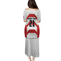 Japan Pacific Rugby 2022-23 Custom Family Matching Puletasi and Hawaiian Shirt Red Sakura Japanese Wave Pattern LT9 - Polynesian Pride