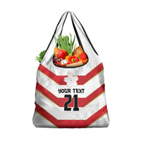 Japan Pacific Rugby 2022-23 Custom Grocery Bag Red Sakura Japanese Wave Pattern LT9 1-pack One Size Red - Polynesian Pride