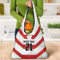 Japan Pacific Rugby 2022-23 Custom Grocery Bag Red Sakura Japanese Wave Pattern LT9 - Polynesian Pride