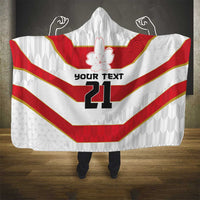 Japan Pacific Rugby 2022-23 Custom Hooded Blanket Red Sakura Japanese Wave Pattern LT9 - Polynesian Pride
