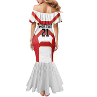 Japan Pacific Rugby 2022-23 Custom Mermaid Dress Red Sakura Japanese Wave Pattern