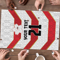Japan Pacific Rugby 2022-23 Custom Puzzle Red Sakura Japanese Wave Pattern LT9 - Polynesian Pride