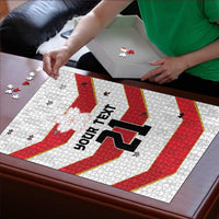 Japan Pacific Rugby 2022-23 Custom Puzzle Red Sakura Japanese Wave Pattern LT9 - Polynesian Pride