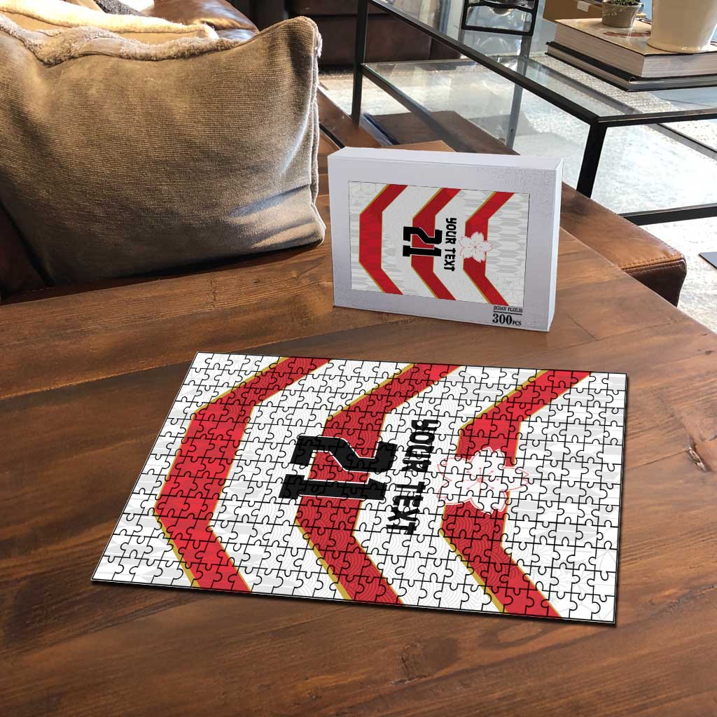Japan Pacific Rugby 2022-23 Custom Puzzle Red Sakura Japanese Wave Pattern LT9 - Polynesian Pride