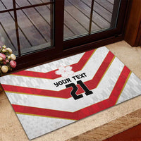 Japan Pacific Rugby 2022-23 Custom Rubber Doormat Red Sakura Japanese Wave Pattern LT9 - Polynesian Pride