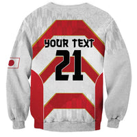 Japan Pacific Rugby 2022-23 Custom Sweatshirt Red Sakura Japanese Wave Pattern LT9 - Polynesian Pride