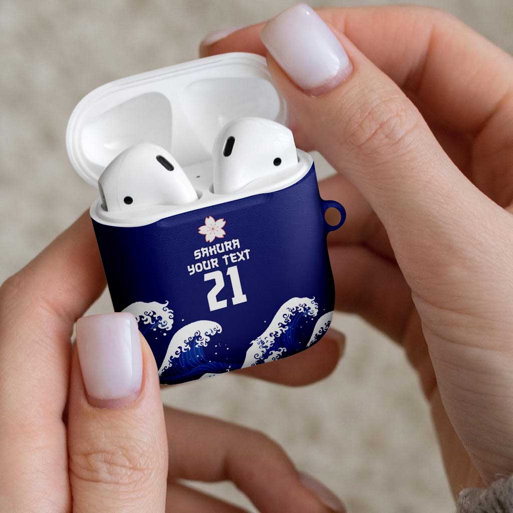 Japan Pacific Rugby Custom AirPods Case Go Sakura Japanese Wave Pattern LT9 - Polynesian Pride