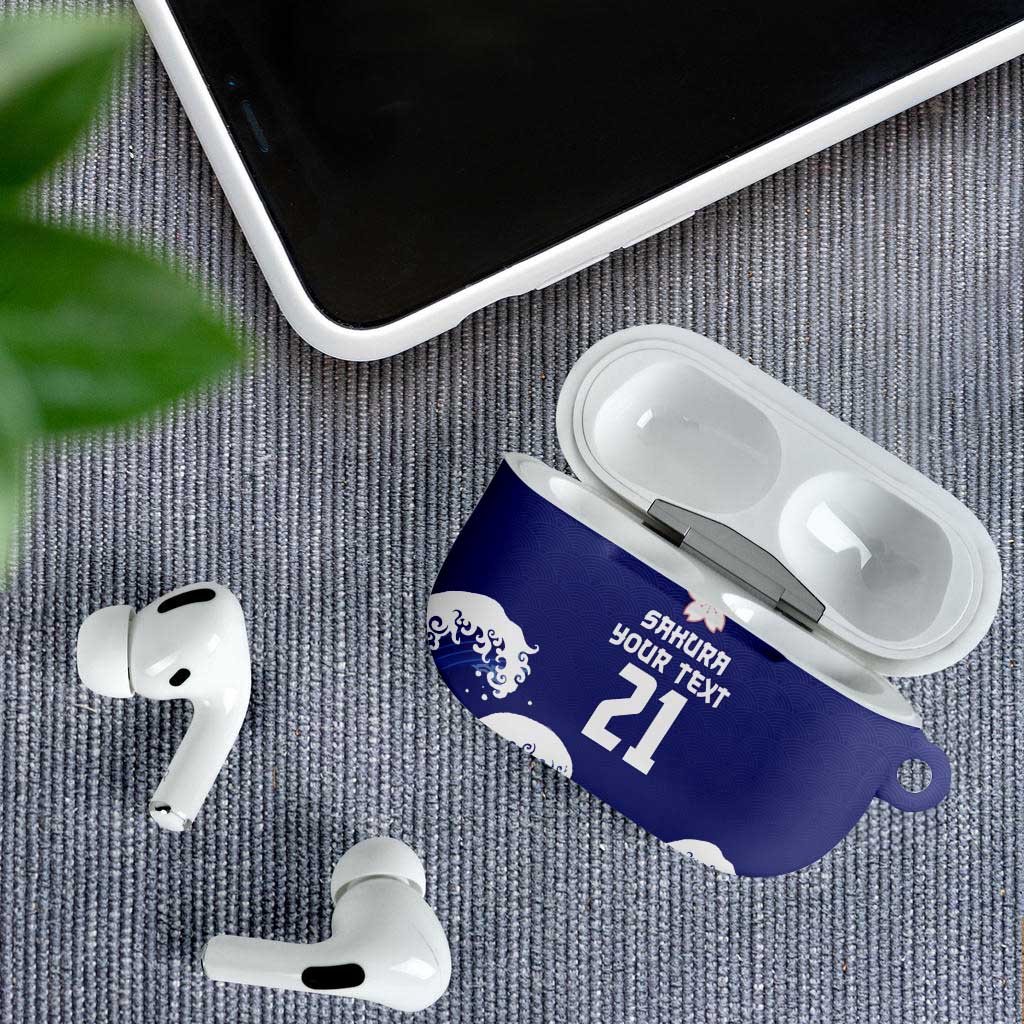Japan Pacific Rugby Custom AirPods Case Go Sakura Japanese Wave Pattern LT9 - Polynesian Pride
