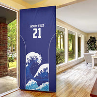 Japan Pacific Rugby Custom Door Cover Go Sakura Japanese Wave Pattern LT9 - Polynesian Pride