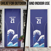 Japan Pacific Rugby Custom Door Cover Go Sakura Japanese Wave Pattern LT9 - Polynesian Pride