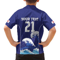 Japan Pacific Rugby Custom Family Matching Puletasi and Hawaiian Shirt Go Sakura Japanese Wave Pattern LT9 - Polynesian Pride