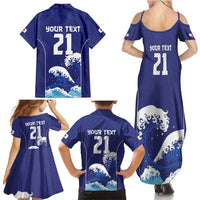 Japan Pacific Rugby Custom Family Matching Summer Maxi Dress and Hawaiian Shirt Go Sakura Japanese Wave Pattern LT9 - Polynesian Pride