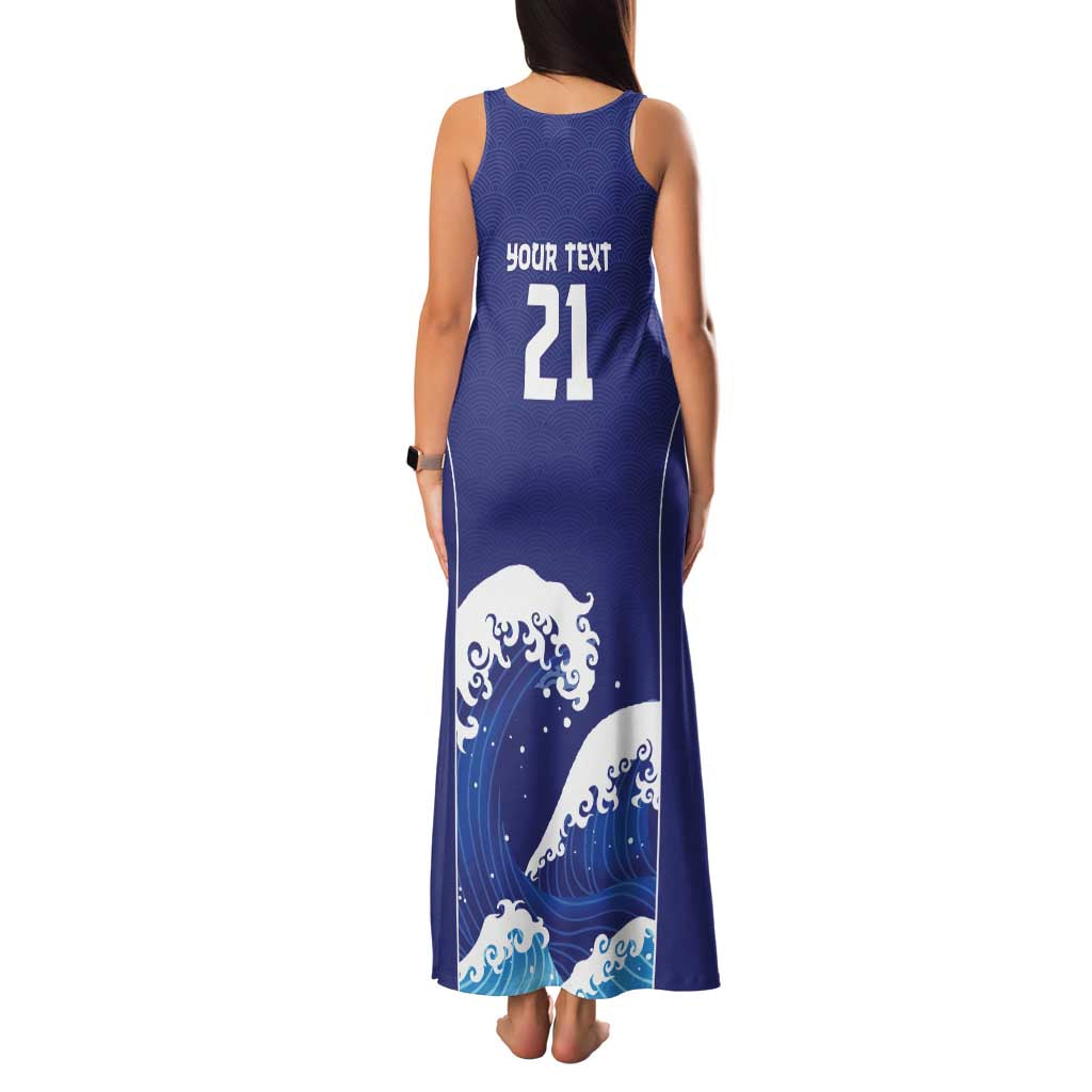 Japan Pacific Rugby Custom Family Matching Tank Maxi Dress and Hawaiian Shirt Go Sakura Japanese Wave Pattern LT9 - Polynesian Pride