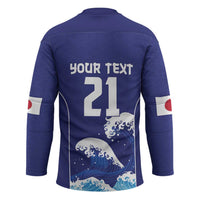 Japan Pacific Rugby Custom Hockey Jersey Go Sakura Japanese Wave Pattern LT9 - Polynesian Pride