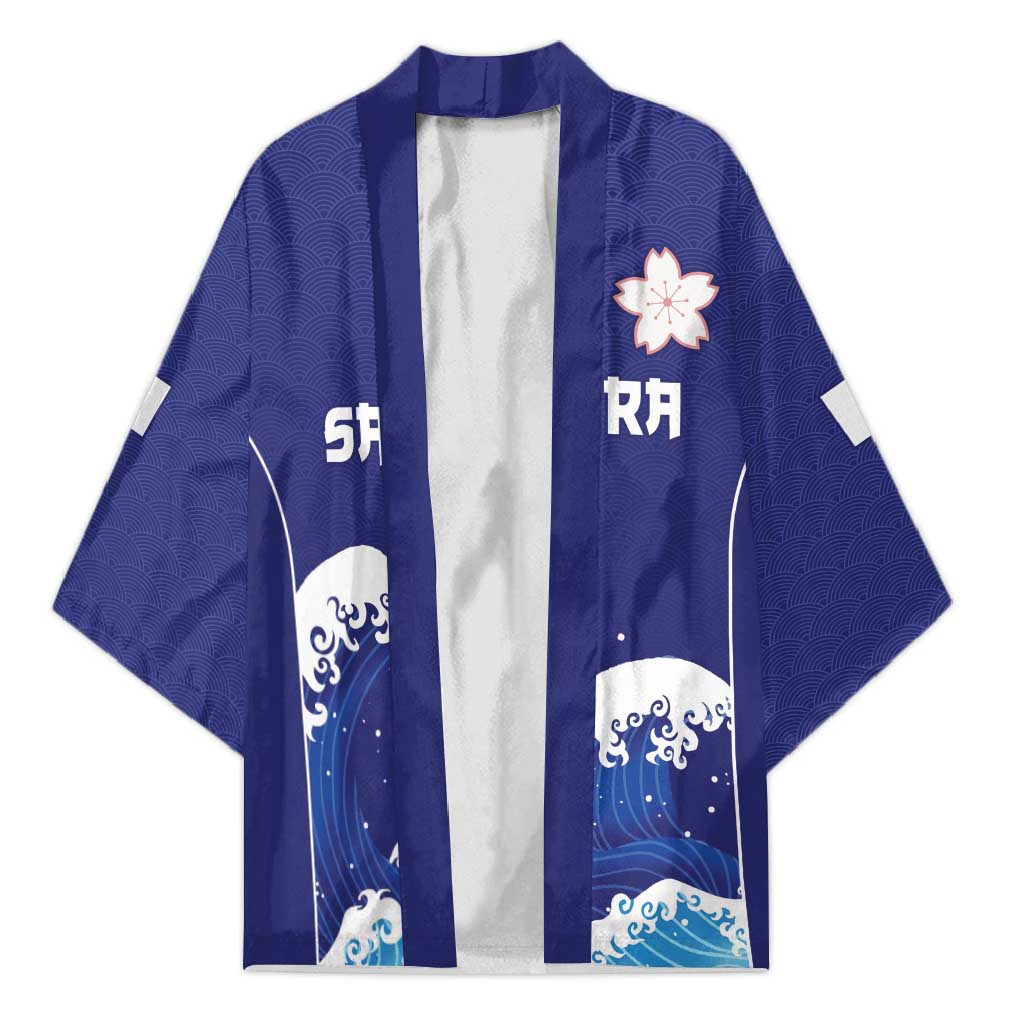 Japan Pacific Rugby Custom Kimono Go Sakura Japanese Wave Pattern LT9 Unisex Blue - Polynesian Pride