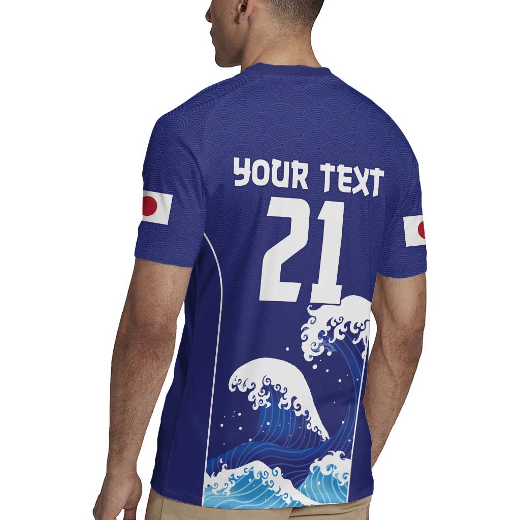 Japan Pacific Rugby Custom Rugby Jersey Go Sakura Japanese Wave Pattern LT9 - Polynesian Pride