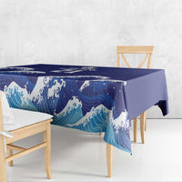 Japan Pacific Rugby Custom Tablecloth Go Sakura Japanese Wave Pattern LT9 - Polynesian Pride