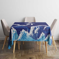 Japan Pacific Rugby Custom Tablecloth Go Sakura Japanese Wave Pattern LT9 - Polynesian Pride