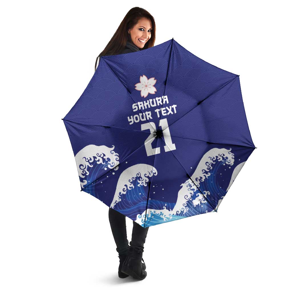 Japan Pacific Rugby Custom Umbrella Go Sakura Japanese Wave Pattern LT9 - Polynesian Pride