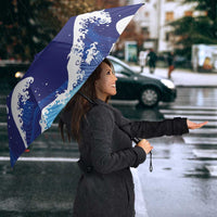 Japan Pacific Rugby Custom Umbrella Go Sakura Japanese Wave Pattern LT9 - Polynesian Pride