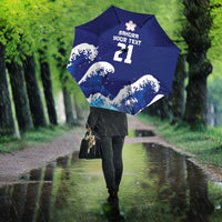 Japan Pacific Rugby Custom Umbrella Go Sakura Japanese Wave Pattern LT9 - Polynesian Pride