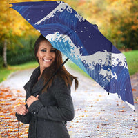 Japan Pacific Rugby Custom Umbrella Go Sakura Japanese Wave Pattern LT9 - Polynesian Pride