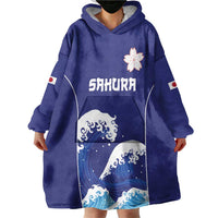 Japan Pacific Rugby Custom Wearable Blanket Hoodie Go Sakura Japanese Wave Pattern LT9 - Polynesian Pride